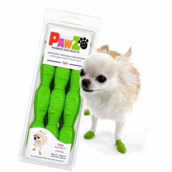 PawZ Vattent&auml;ta Hundskor i Gummi 12-pack (XXXS)