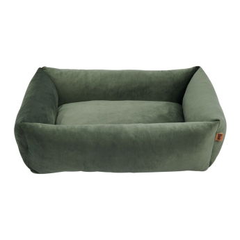 Basic WellB Velvet Ortopedisk Hundbädd/Kattbädd Grön (80 x 60 cm)