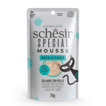Schesir Cat Adult Special Mousse Skin & Coat Salmon & Chicken 70 g