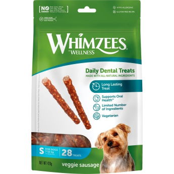 Whimzees Veggie Sausage Tuggpinne Small 28-pack (Small)