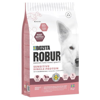 Bozita Robur Dog Adult Sensitive Single Protein Lax & Ris (3 kg)