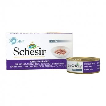 Schesir Adult Multipack Biff i Gelé 6 x 50 g