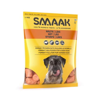 SMAAK Raw Dog Adult Complete Nöt & Lax 1 kg