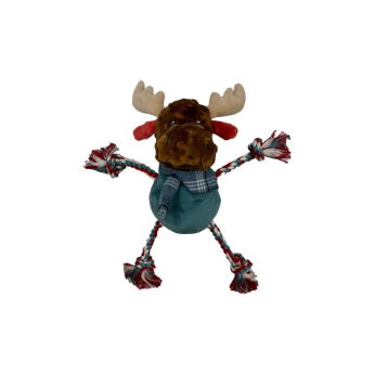 Bark-A-Boo Mistletoe Cabin Älg med Repben 31 cm