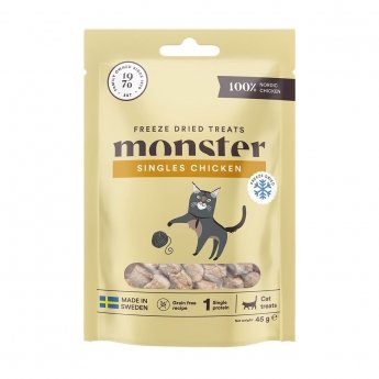 Monster Cat Treats Freeze Dried Singles Chicken 40 g