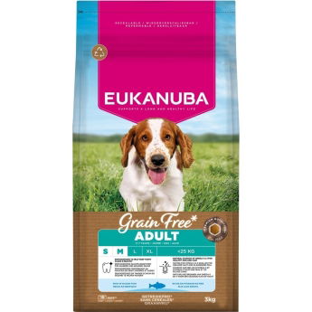 Eukanuba Dog Grain Free Adult Small & Medium Breed Ocean Fish (3 kg)