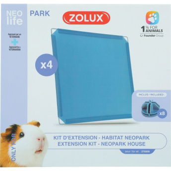 Zolux Nlife Habitat Extra Plattor till Neopark Modulär Marsvinsbur 4-pack