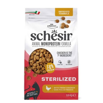 Schesir Cat Adult Animal Monoprotein Formula Sterilized Chicken (1,5 kg)