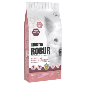 Bozita Robur Dog Adult Sensitive Single Protein Lax & Ris (12 kg)