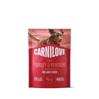 Carnilove Dog Adult Turkey & Venison with Strawberry leaves Pat&eacute; 300 g