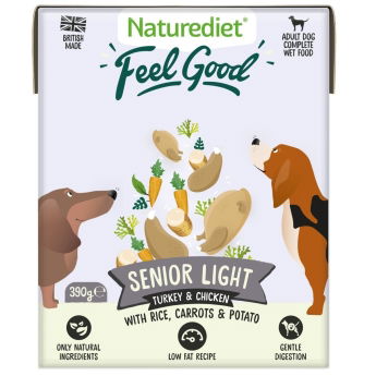 Naturediet Feel Good Senior Lite Kalkon & Kyckling (390 g)