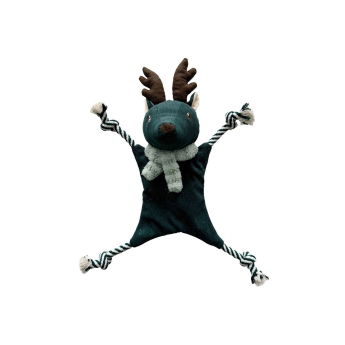 Bark-a-Boo Evergreen Platt Hjort med Rep 43 cm