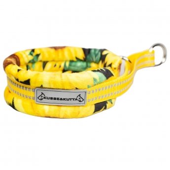 Kusse&Kutta Hundhalsband Halvstryp Solrosor