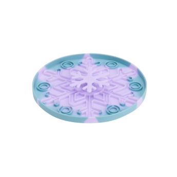 Little&Bigger Snowflake 3D Sniffy Tray Lick Mat Lila/Blå 16 cm