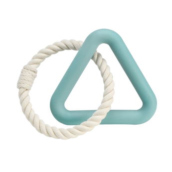 Little&Bigger Tug & Play Triangel i Gummi med Rep Mintgrön L