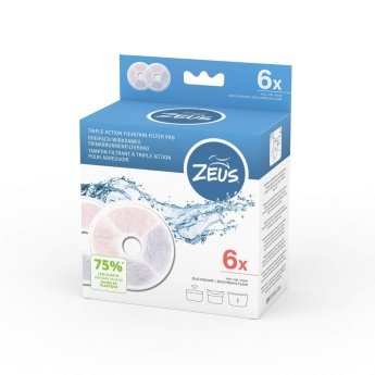 Zeus Triple Action Filter till Vattenfontän 6-pack