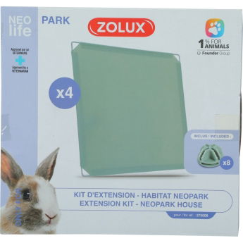 Zolux Nlife Habitat Extra Plattor till Neopark Modulär Kaninbur 4-pack