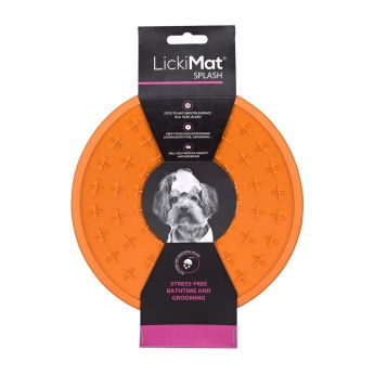 LickiMat Splash Slickmatta Orange 20 cm