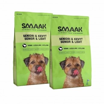 SMAAK Dog Senior & Light Kyckling 2 x 10 kg