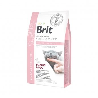 Brit Veterinary Diet Cat Hypoallergenic Grain Free Salmon & Pea (2 kg)