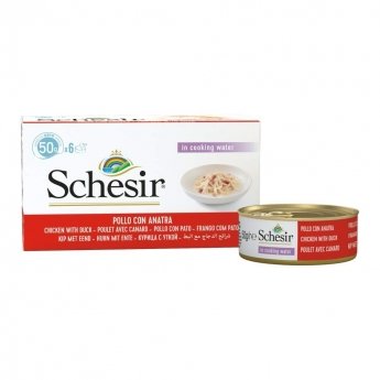 Schesir Adult Multipack Kyckling & Anka 6 x 50 g