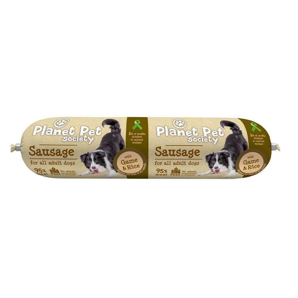 Planet Pet Society Sausage med Vilt & Ris 800 g