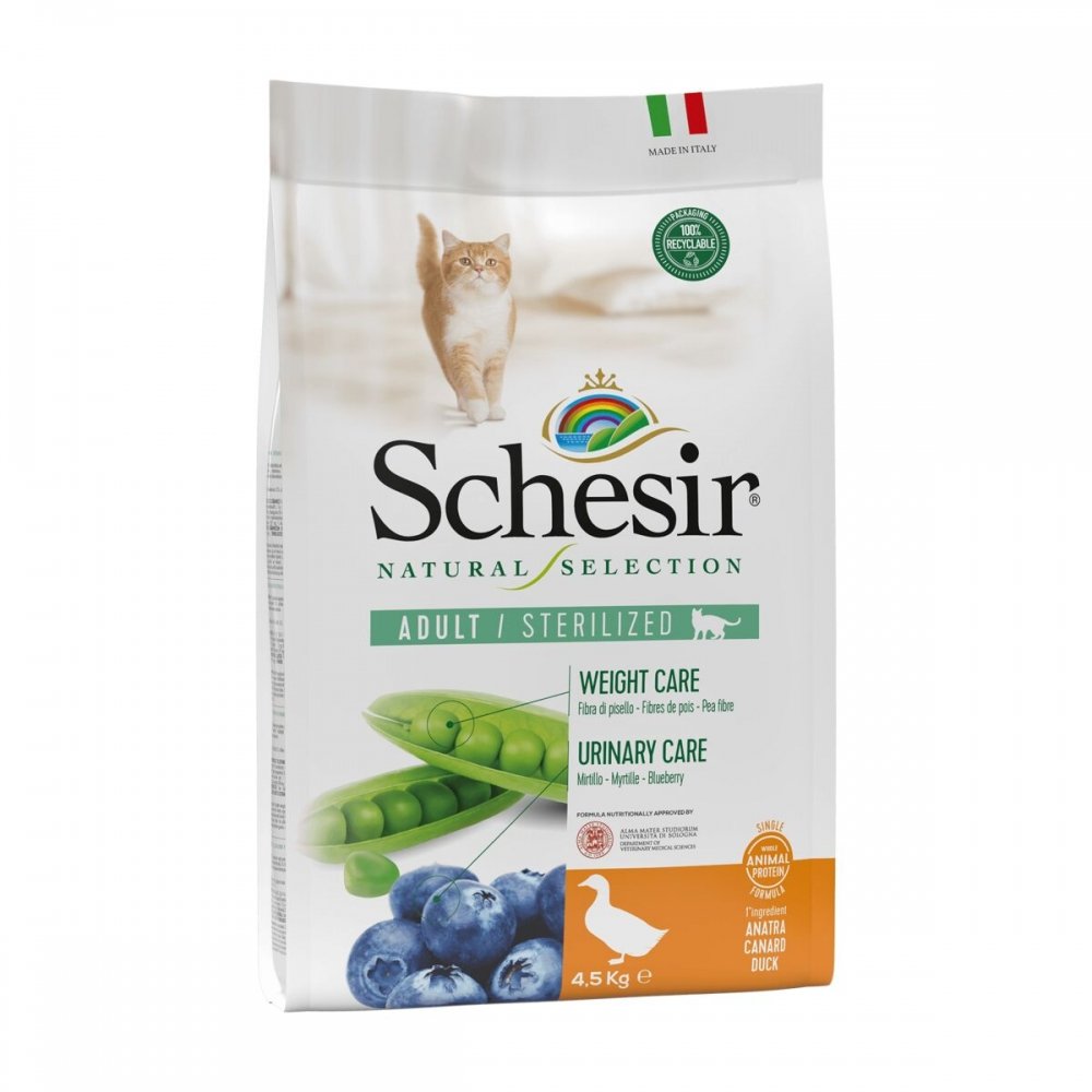 Schesir Natural Selection Adult Sterilized Duck (4,5 kg)