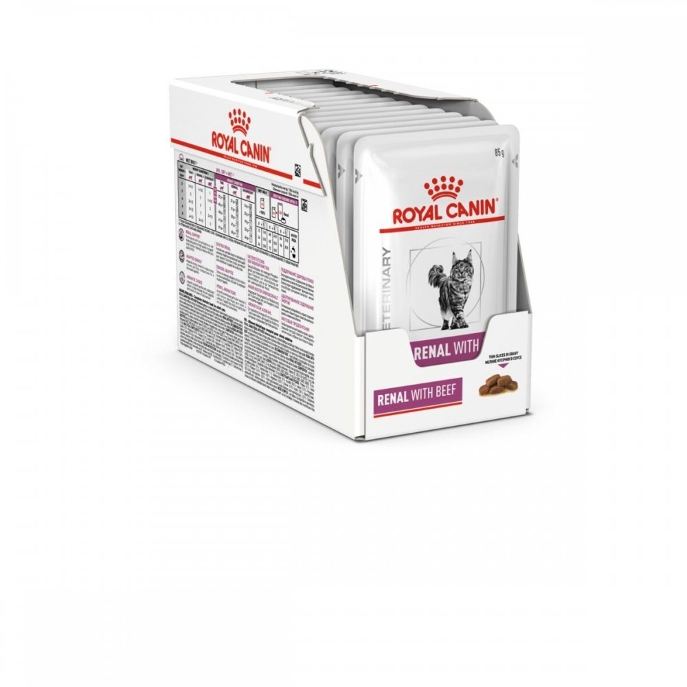 Royal Canin Veterinary Diets Cat Renal with Beef 12×85 g