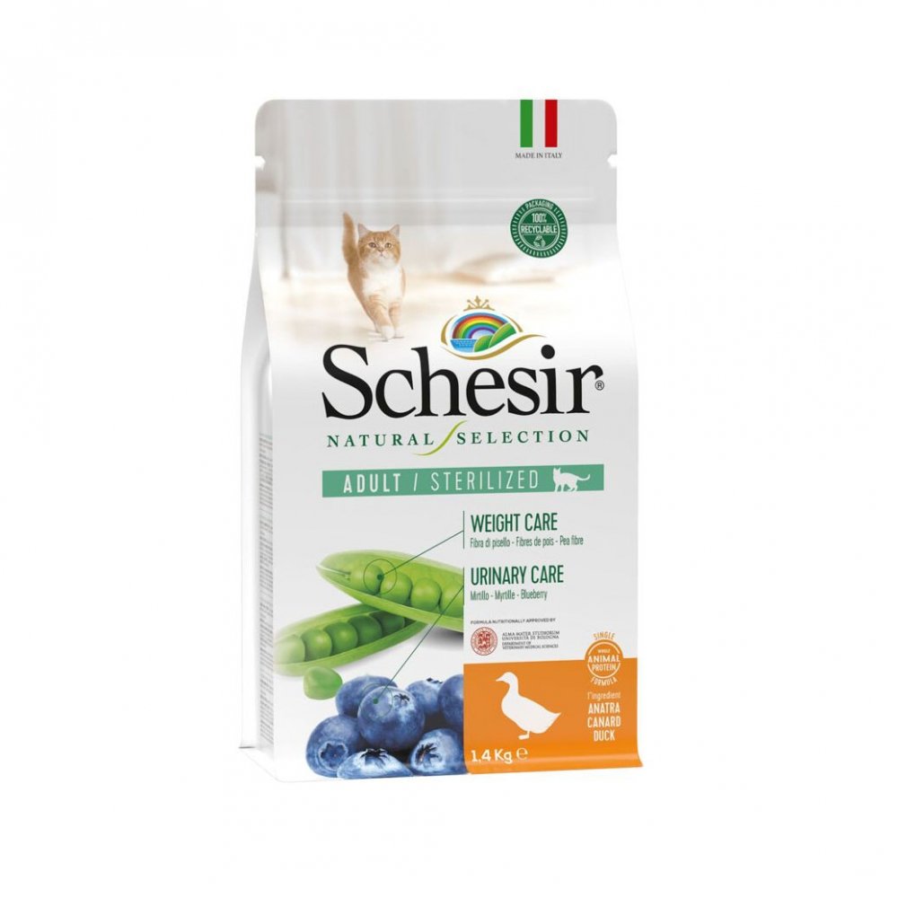 Schesir Natural Selection Adult Sterilized Duck (14 kg)
