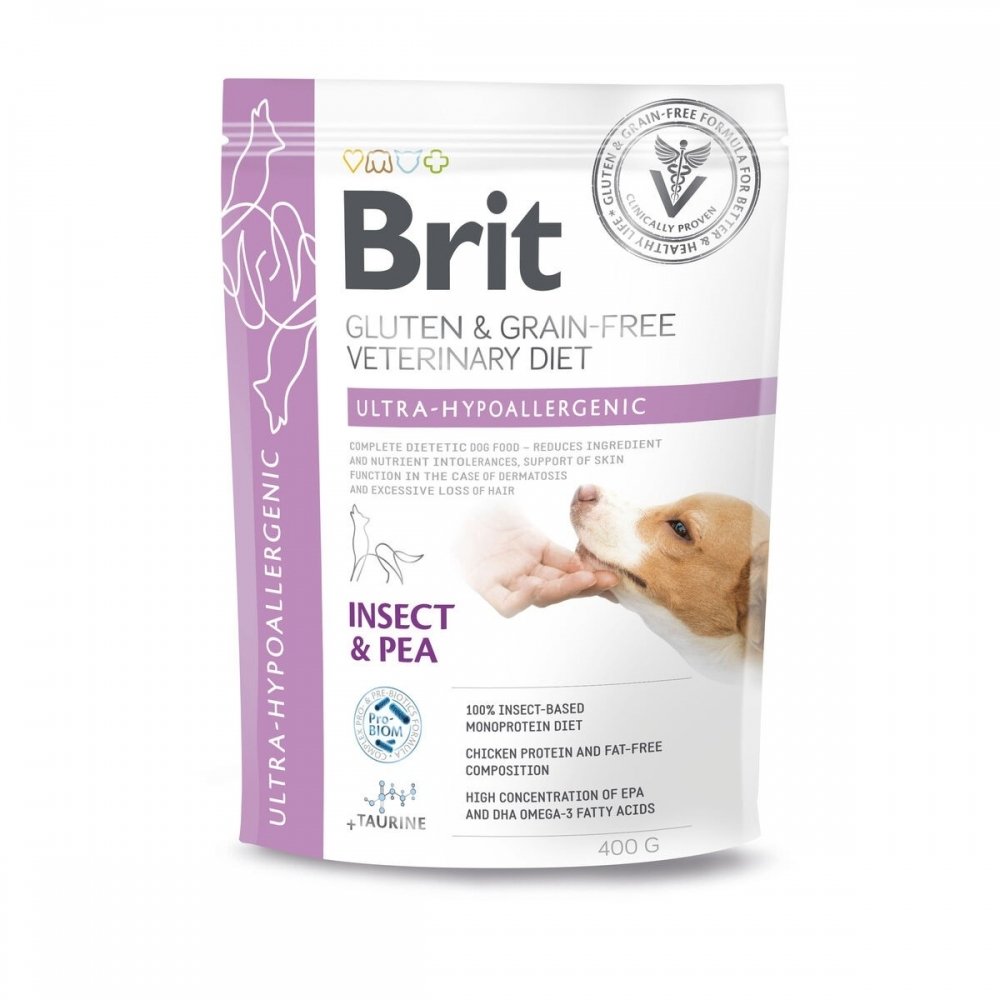 Brit Veterinary Diet Dog Grain Free Ultra-Hypoallergenic Insect & Pea (400 g)