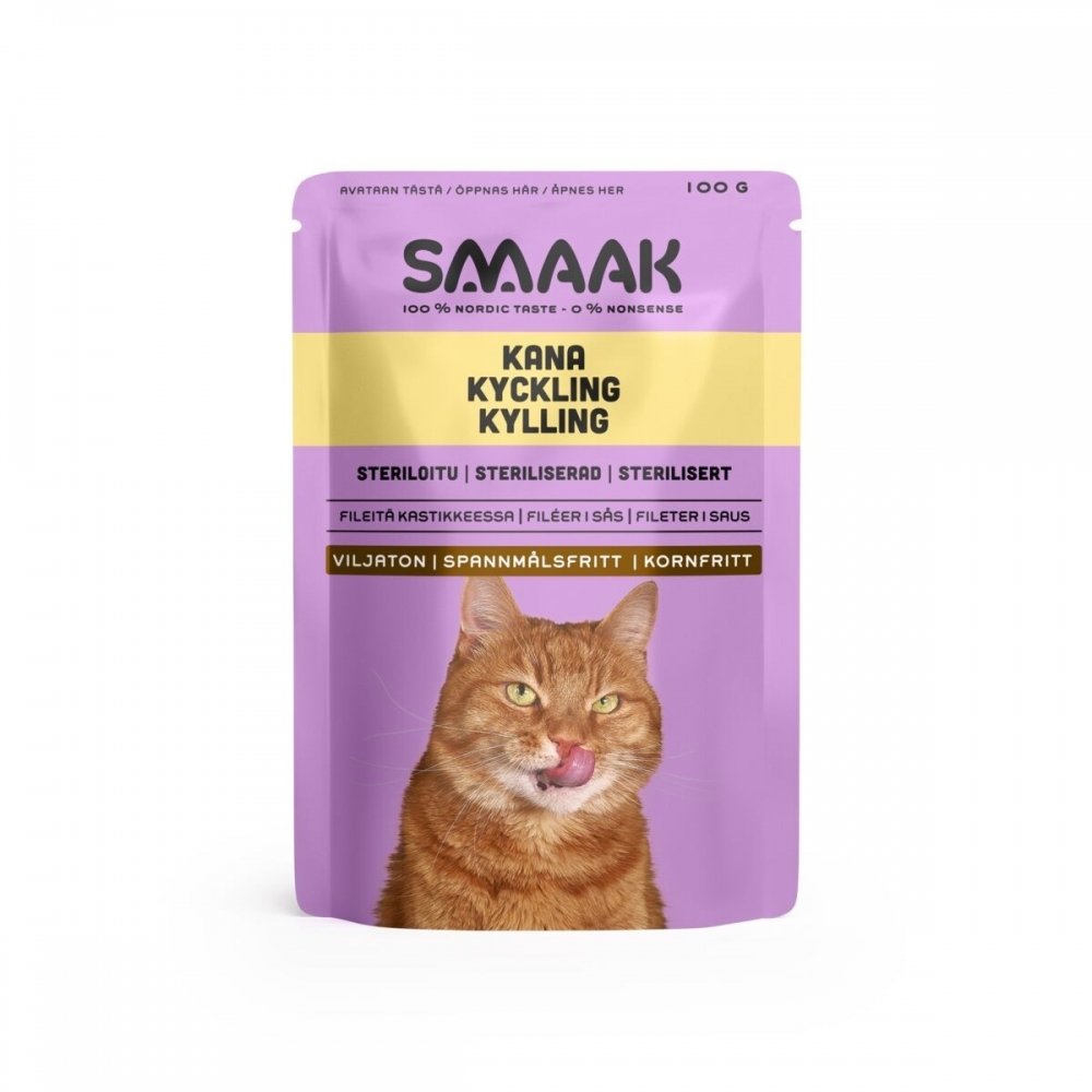 SMAAK Cat Adult Sterilized Kyckling 100 g