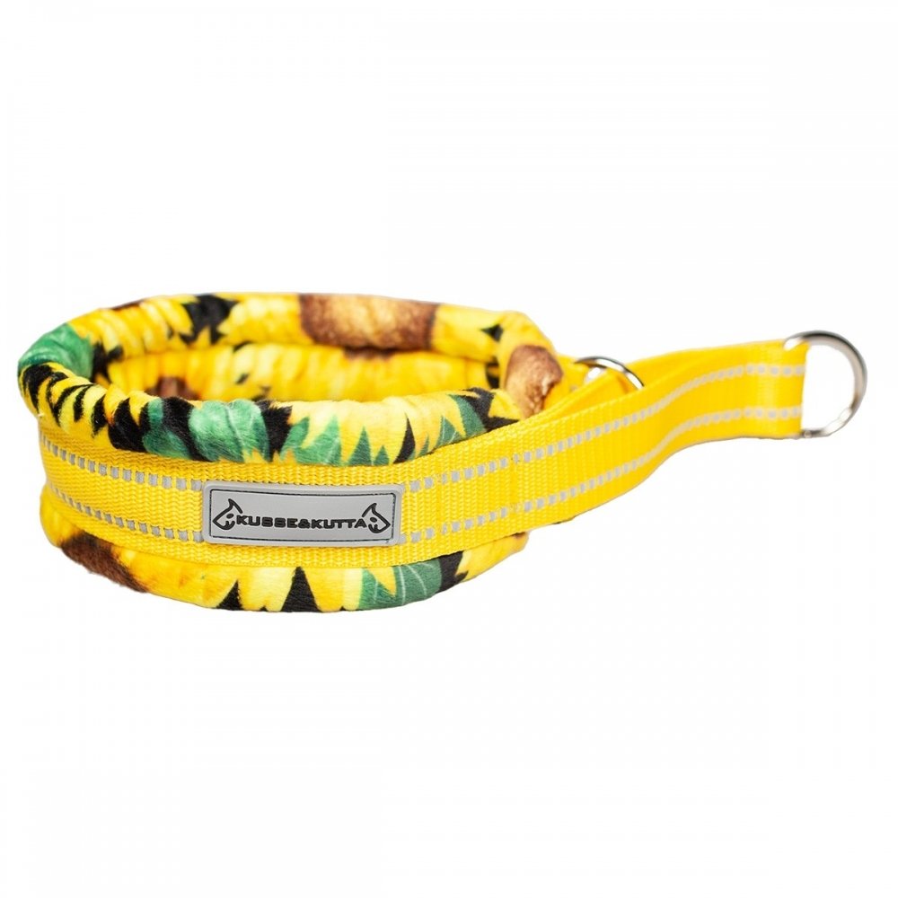 Kusse&Kutta Hundhalsband Brett Halvstryp Solrosor (7)