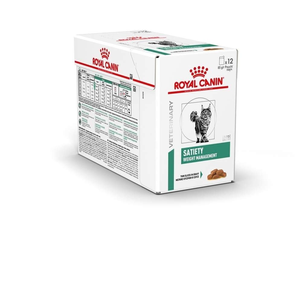 Royal Canin Veterinary Diets Cat Satiety Weight Management Gravy 12×85 g