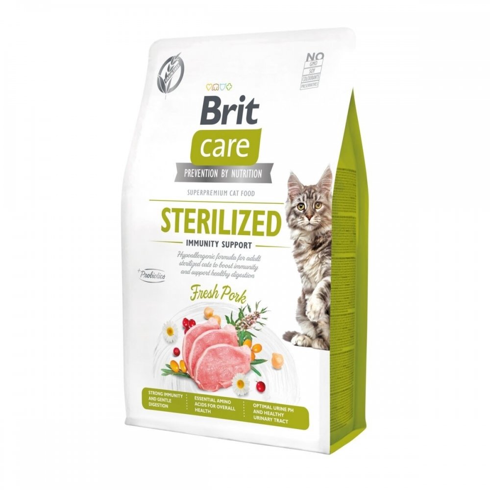 Brit Care Grain Free Cat Adult Sterilized Immunity Support Fresh Pork (2 kg)