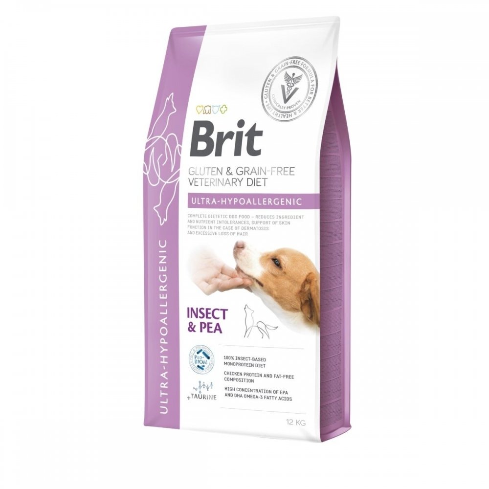 Brit Veterinary Diet Dog Grain Free Ultra-Hypoallergenic Insect & Pea (12 kg)