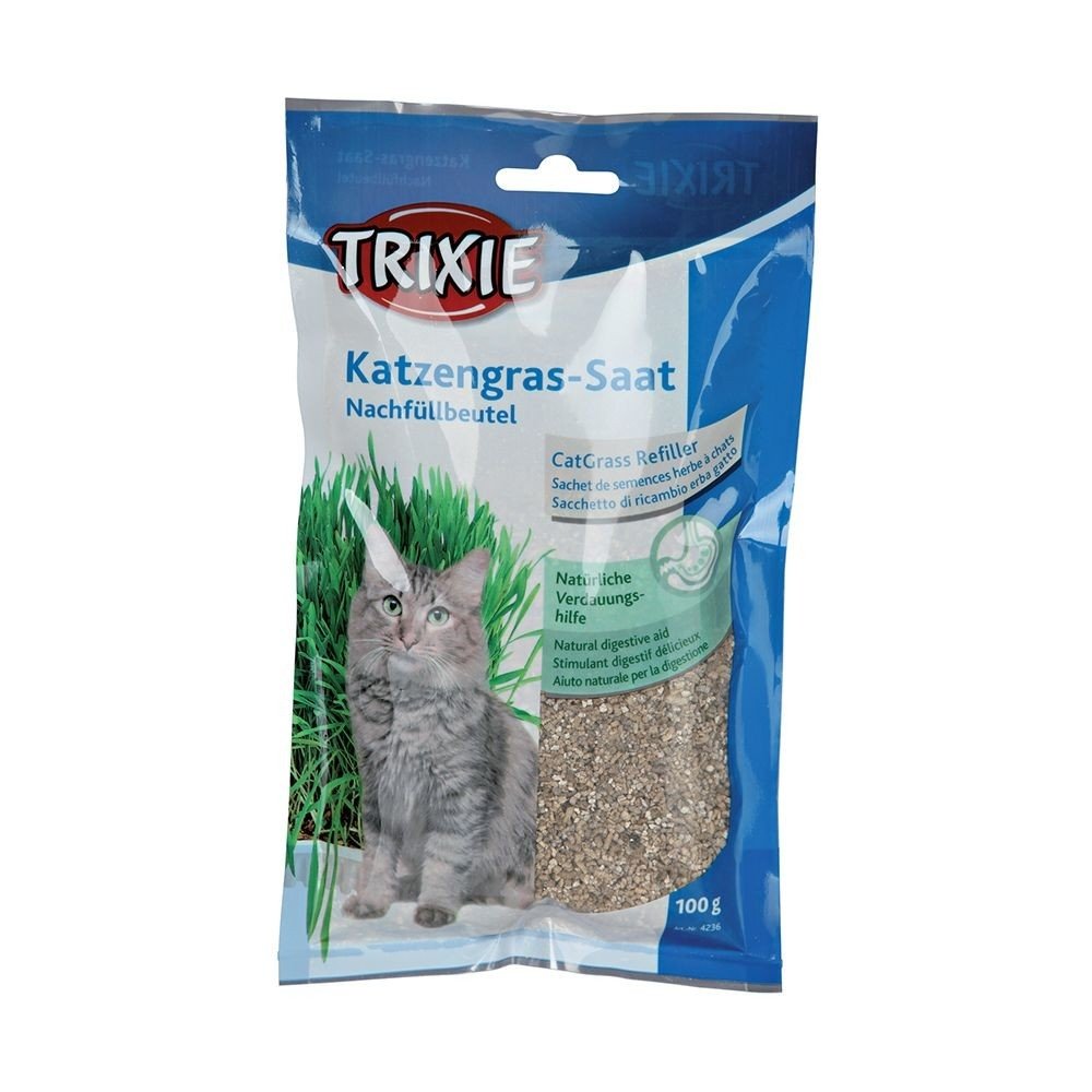 Produktfoto för Trixie Kattgräs Refillpåse 100 g