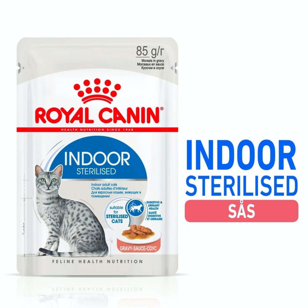 Royal Canin Cat Adult Indoor Sterilised Gravy 12×85 g