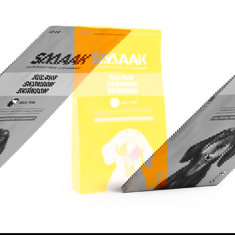 SMAAK Dog Adult Spannmålsfri Skonsam Fisk (10 kg)