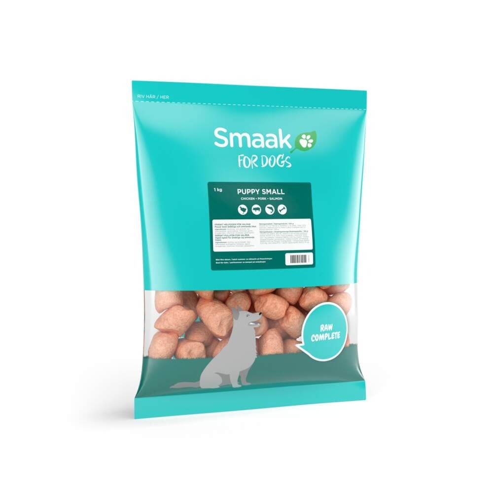 SMAAK Raw Complete Puppy Chicken Pork & Salmon Nuggets 1 kg