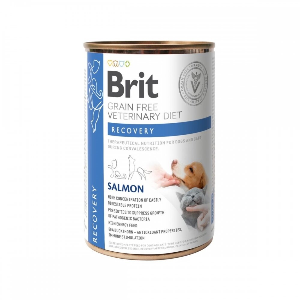 Brit Veterinary Diet Dog + Cat Recovery Grain Free Salmon 400 g