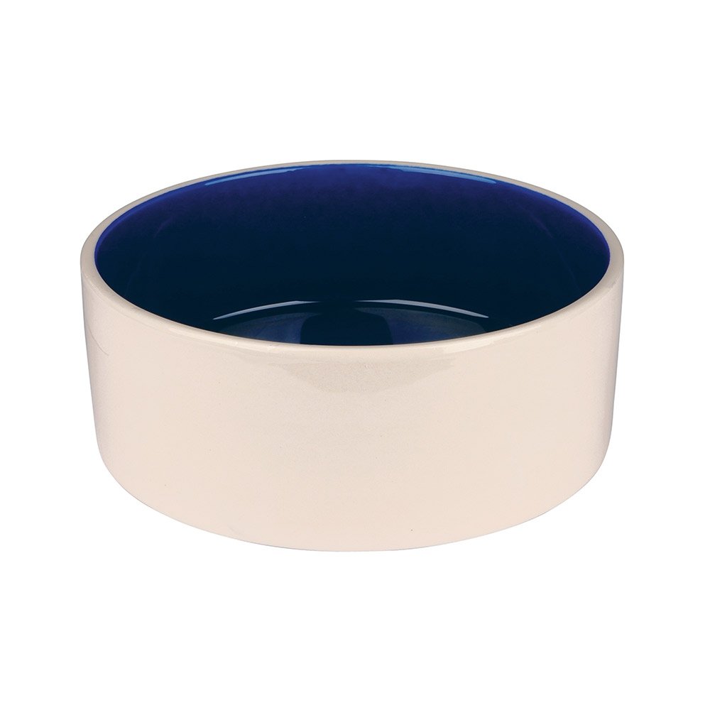Trixie Keramikskål Vit/Blå (1 l)