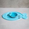 Little&Bigger Silicone Place Mat Fish Aqua