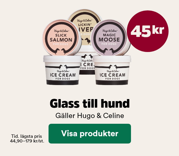 45 kr f&ouml;r Hugo&Celine hundglass t o m 28/6. S&auml;ljs endast i fysisk butik. Visa produkter