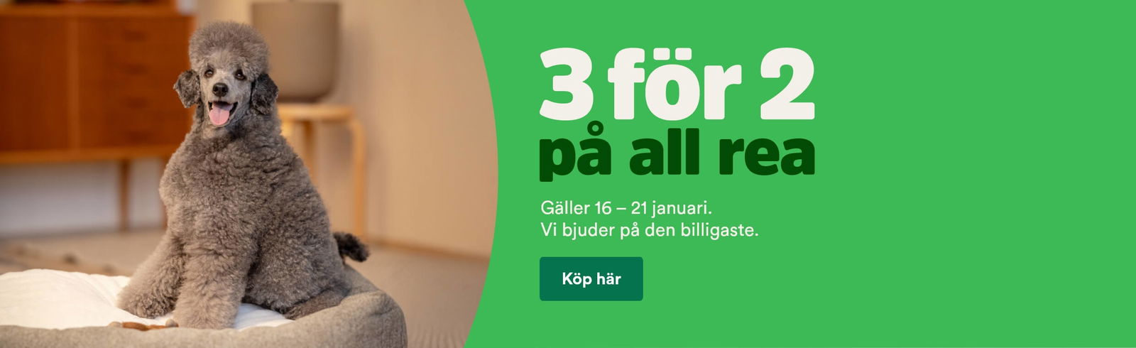 3 f&ouml;r 2 p&aring; julrean, vi bjuder p&aring; den billigaste. 16-21 jan