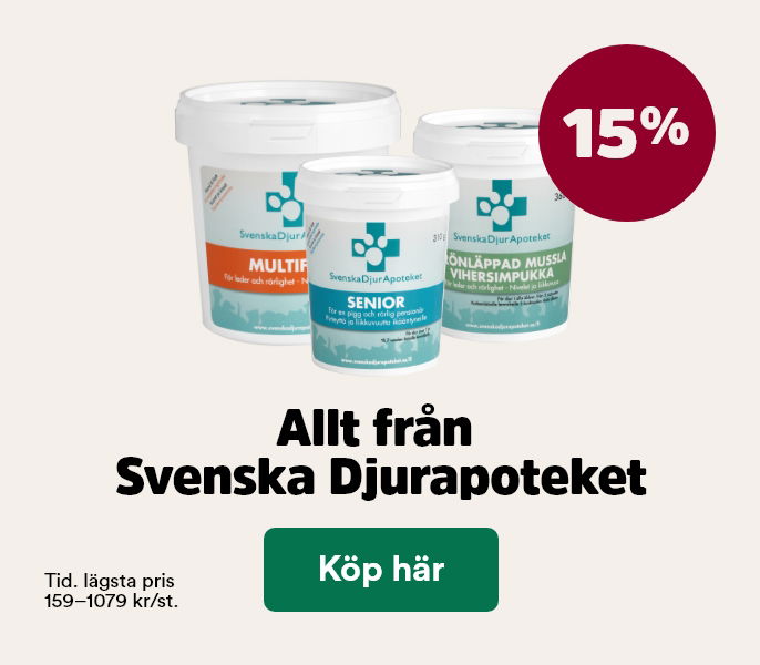 15% p&aring; Svenska djurapoteket kosttillskott t o m 1/3 - k&ouml;p h&auml;r
