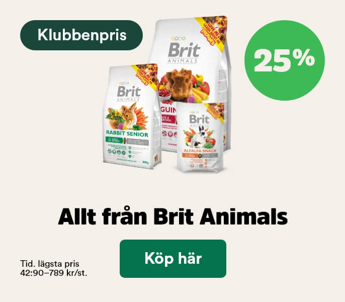 25% p&aring; Brit Animals till sm&aring;djur t o m 1/2 2026