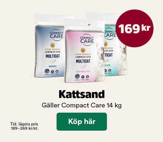 169 kr f&ouml;r Compact Care kattsand 14 kg t o m 2 augusti, k&ouml;p h&auml;r