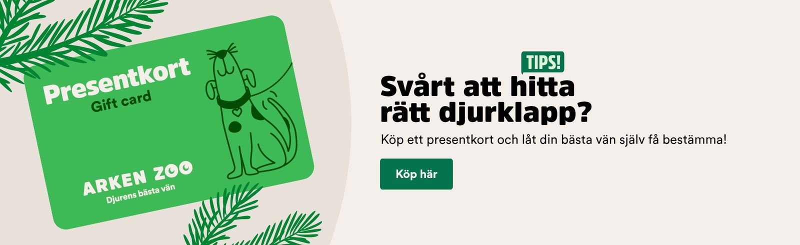 Svårt att hitta rätt djurklapp? Köp ett presentkort - läs mer
