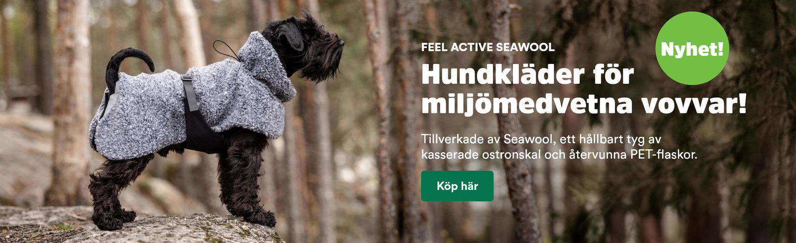 Feel Active Seawool - hundkläder för miljömedvetna hundägare, till Feel Active