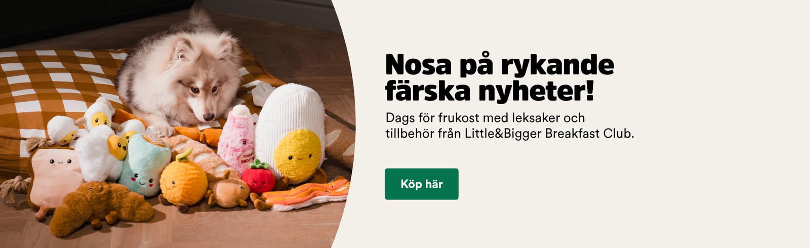 Rykande f&auml;rska nyheter, Little&Bigger Breakfast Club, leksaker och tillbeh&ouml;r med frukostt-tema. Till Little&Bigger